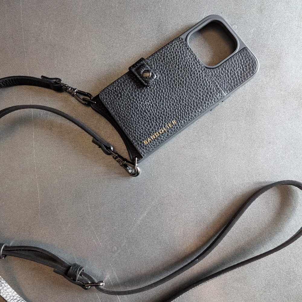 Bandolier Mila for iphone 14 pro & expander pouch - black/pewter